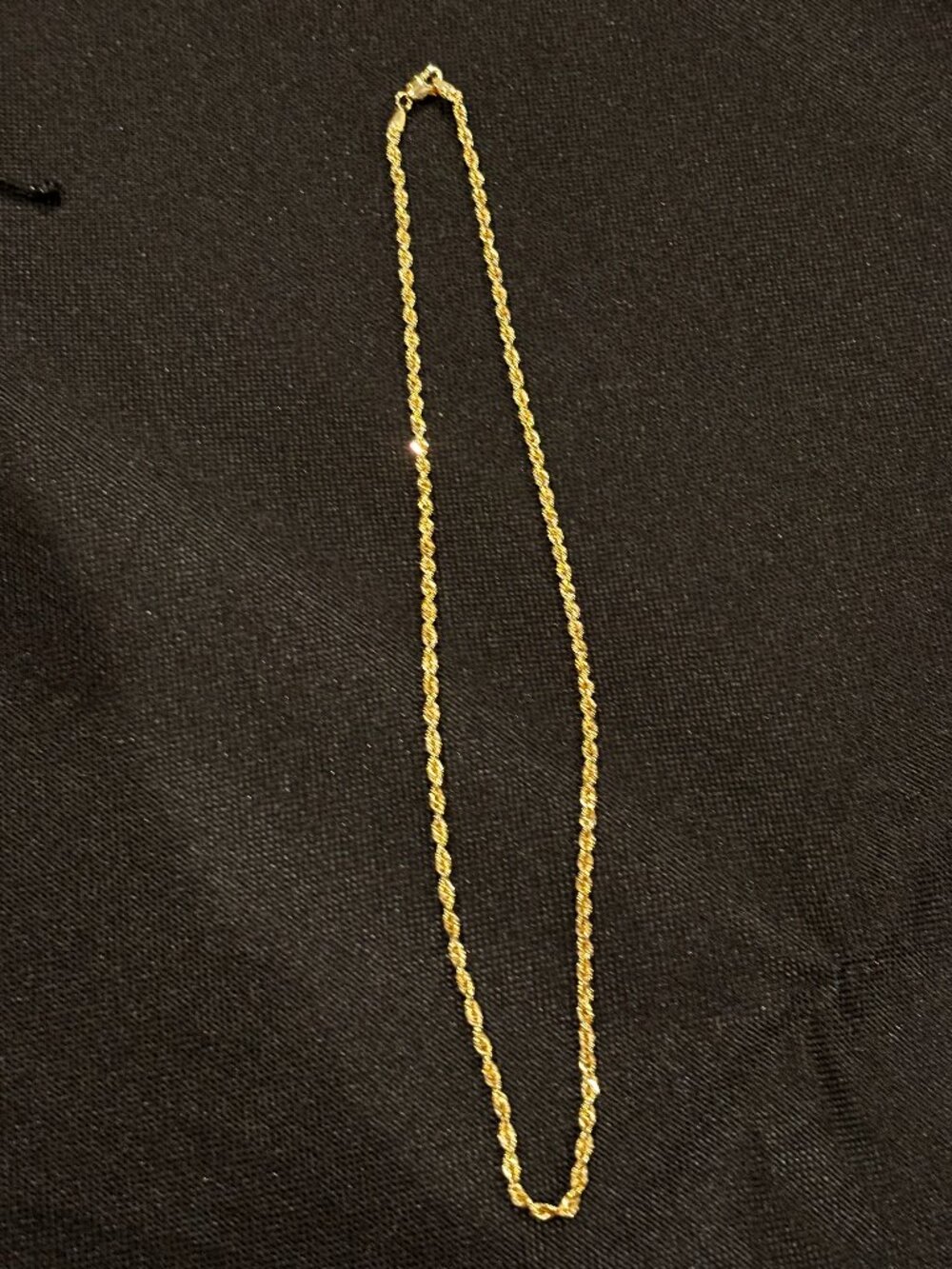 10K Solid Yellow Gold Diamond-Cut Rope Chain (2.8mm, 18")